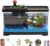 Mini-Aquarium Komplettset – LED-Zubehör, Aquarium, Nano-Starter-Set, Mini-Aquarium, Komplettset, LED-Zubehör, hochtransparent für Zuhause, Büro, Goldfisch, Betta, Kinder, mit Pflanzen und