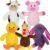 PrimePets Plüsch-Hundespielzeug, 5 Stück, quietschendes Welpenspielzeug, interaktives Hundekuscheltier, Stofftier für Welpen und mittelgroße Hunde