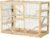 Melko Kleintierkäfig aus Holz, 120 x 60 x 90 cm, inklusive 6 Rampen, Nagetierhaus, Hamsterkäfig, Mäusekäfig