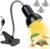 TOGETDREAM Schildkröten-Wärmelampe, Reptilien-Terrarium-Lampe, Wärmelampe, Terrarium mit 360° drehbarem Klemmclip, 25 W, 2 x 50 W-Glühbirne, UVA, UVB-Wärmeheizung, Schildkröte, Schlange, Eidechse usw. Halogen