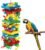 Vogel-Papageien-Kauspielzeug, Vogelblock-Knoten, mehrfarbige natürliche Holzblöcke, Zerreißspielzeug zum Kauen, Klettern, Entwirren, bestes Vogelspielzeug für Graupapageien, Amazonas-Papageien