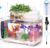 Beta Fish Aquarium Kleines Komplettset, 10L Aquarium-Set komplett mit LED-Beleuchtung, Filter, Heizung, Dekorationen und Zubehör – Ideal für Hydroponik-Anbausystem und Aquaponik