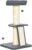 PawHut Cat Scratching Post 92H cm Climbing Tree with Scratching Board and Play Ball Cat Tree Thick Sisal Column Cat Toy with Ramp Imitation Lambskin Dark Grey + Cream White