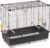 Ferplast 52062811 Piano 5 Vogelkäfig für Wellensittiche, komplett ausgestattet, ca. 71 x 38 x 63 cm Schwarz