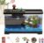 Aquarium-Starter-Set – Komplettset mit LED-Beleuchtung und Dekoration, staubdichte Unterwasserlandschaftsdekoration für Schreibtisch, Wohnzimmer, Schlafzimmer, Zuhause, Kinder