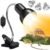 Schildkröten-Wärmelampe, Reptilien-Terrariumlampe mit 3 UVA-UVB-Basking-Spot-Glühbirnen und 360°-Schwenkklemme für Schildkröte, Eidechse, Spinne, Chlange