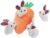 Amazon Basics – Quietschendes Hundespielzeug, Plüsch-Versteckspielzeug, Hase und Karotte, 5er-Pack, Orange und Weiß