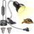 Wärmelampe für Schildkröten, E27 Terrarium-Wärmelampe mit Timer und Temperaturkontrollfunktion, zwei 100 W E27 UVA UVB Wärmelampen, Schildkröten-Wärmelampe mit Clip für Schildkröten