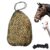 bangminda 40 Zoll Heunetz, Heuraufe, Aktivitätsnetz, Heusack, Futternetz, Heunetz mit Karabiner, Tiere, Heu, Gras, Futter, Stroh, Futternetz, Heusack, 5 x 5 cm