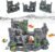 Große Aquarium-Dekoration: Ornamente, Burgdekorationen aus Kunstharz, klassisches Burgruinen-Zubehör, Aquarium-Zubehör, Polyresin-Landschaft für Fische, Garnelen, Schildkröten (Schloss)