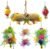 7-teiliges Vogelspielzeug, Kauspielzeug für Vögel, Schaukeln, Glocken und Fußfangbälle für kleine Papageien, Aras, Sittiche, Sittiche, Nymphensittiche
