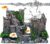 Aquarium-Dekoration, große Schloss-Dekoration, Kunstharz-Aquarium-Dekoration, ideal für kleine Garnelenfische, Schildkröten, Polyresin-Landschaft