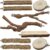 Allazone Set mit 9 Sitzstangen aus Naturholz für Vögel, Papageien-Schaukelspielzeug, Vogelkäfig-Zubehör