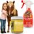 EMMA Pferdepflegeset Mähnenspray Pferd – Schweifspray für Pferde – Pferdeglanzspray, Huffett Horses Hufgel mit Lorbeeröl – Inhalt Reinigungsbox für Pferde Mädchen Geschenk I Reinigungsset für Pferde 0,25