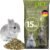 Eggersmann Uncle Pet Premium Kaninchen getreidefrei 15 kg – Kaninchenfutter mit Gemüse, Gräsern & Luzerne – Unterstützt die Verdauung & Zahnabrieb – getreidefreies Futter für Zwergkaninchen