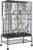 PawHut Großer Vogelkäfig mit Sitzstangen, Rädern, Bodenwanne, Vogelhaus aus Metall mit 2 Türen, Vogelspielzeug, Vogelbauer, Wellensittichkäfig für Vögel, 97 x 58 x 160 cm