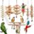 Wellensittichspielzeug, Papageienspielzeug, Vogelspielzeug, Papageienspielzeug, Nymphensittich, Vogelschaukel, Kanarienvogel, Holzspielzeug (7 Stück)