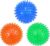 petizer 3er-Pack Quietschspielzeug für Hunde, Kauspielzeug für Hunde, Stachelball-Wurfspielzeug für Welpen, Gummi-TPR-Kauspielzeug gegen Langeweile, Zahnreinigung für kleine und mittelgroße Hunde