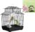 Vogelkäfig, Vogelvoliere für Wellensittiche, Papageien und Sittiche – Wellensittichkäfig mit Holzstangen und Futternäpfen, Vogelhaus Typ B