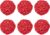 QUARKZMAN 6 Stück Rattan-Dekokugeln, Rattan-Kugeln, 60 mm, Deko-Kugeln, Weiden-Rattan-Kugel, Wellensittich-Spielzeug, Vogelspielzeug, Hochzeit, Party, Mittelstücke, Heimdekoration, Rot