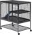 MidWest Homes for Pets Deluxe Critter Nation Modell 161 Kleintierkäfig, Einzeleinheit, zusammengebauter Käfig, 91 x 61 x 62 cm (L x B x H), Quarzgrau
